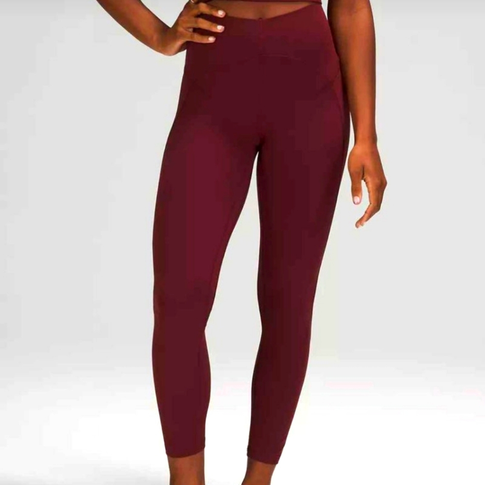 lululemon Unlimit High Rise Tight 25" size 8 Merlot Leggings